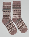 Fair Isle Alpaca Socks | Full Cushion | Crew Sock