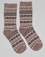 Fair Isle Alpaca Socks | Full Cushion | Crew Sock