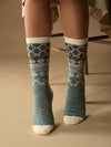 Fair Isle Alpaca Socks | Full Cushion | Crew Sock