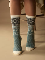 Fair Isle Alpaca Socks | Full Cushion | Crew Sock