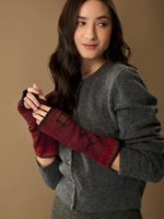 Eva Alpaca Wrist Warmers | Hand Embroidery | Fingerless Gloves