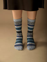 Fair Isle Alpaca Socks | Full Cushion | Crew Sock