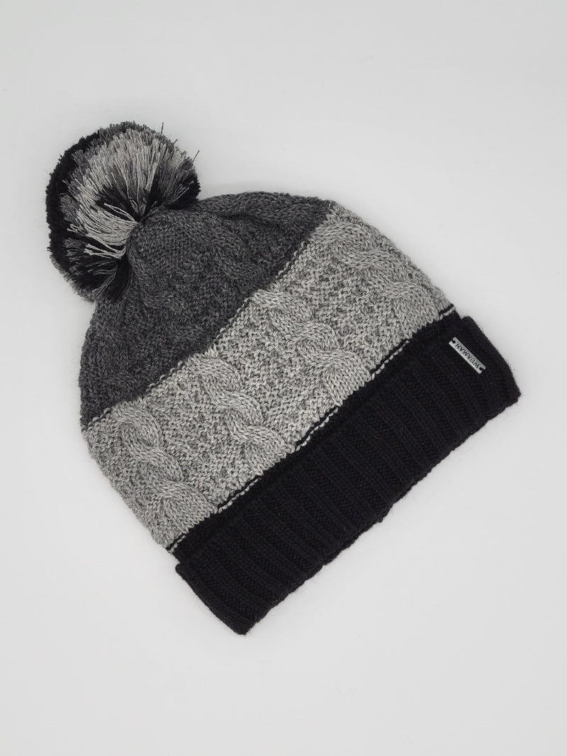 Lined Alpaca Beanie | Unisex Hat | Cable Knit