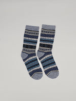 Fair Isle Alpaca Socks | Full Cushion | Crew Sock