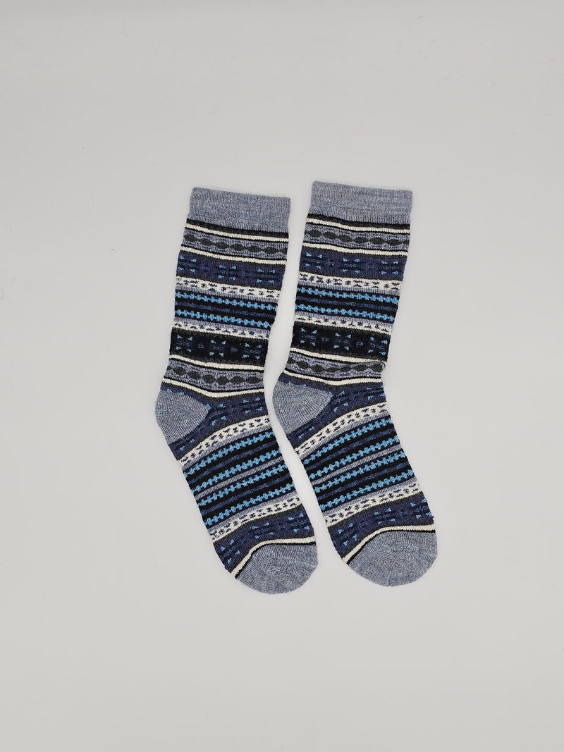 Fair Isle Alpaca Socks | Full Cushion | Crew Sock