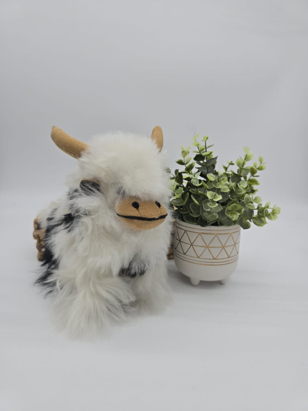 Alpaca Stuffed Animal | Baby Highland Cow 8"