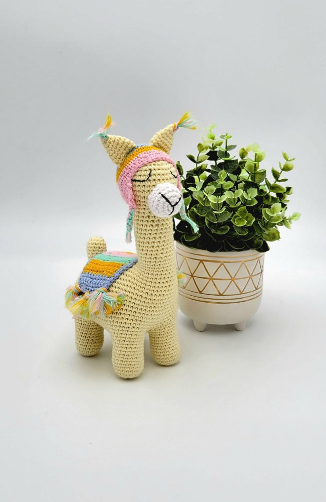handmade crochet cotton alpaca doll