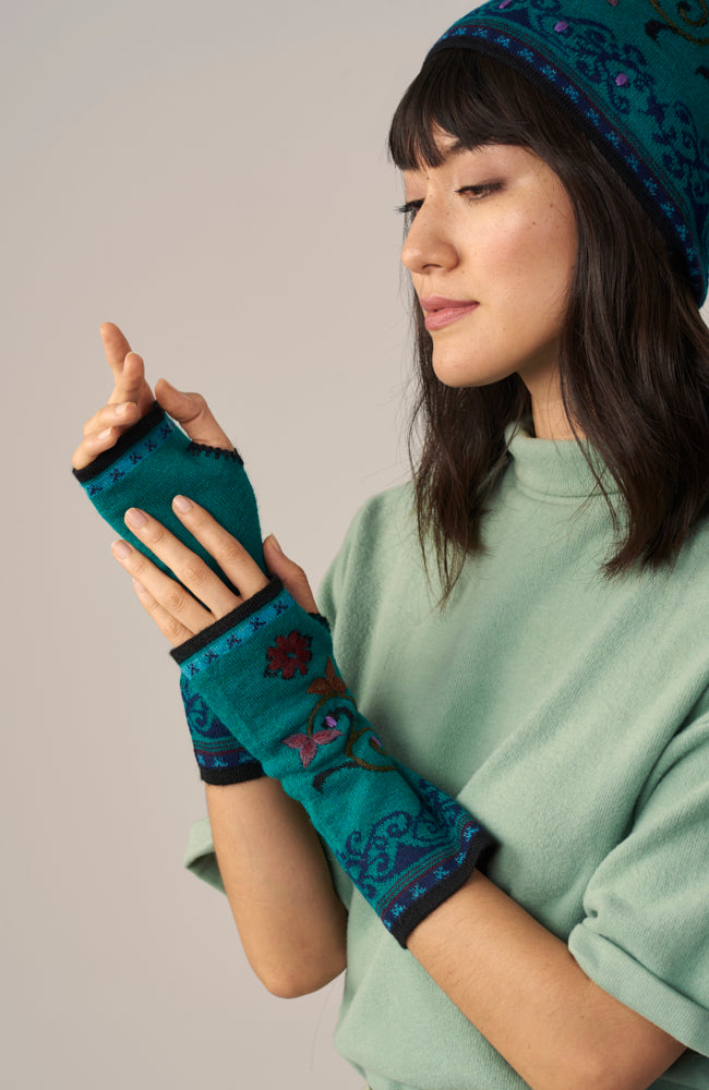 Sofia Embroidered Hand Warmers