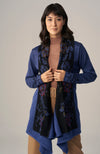 Hand-Embroidered Open Cardigan